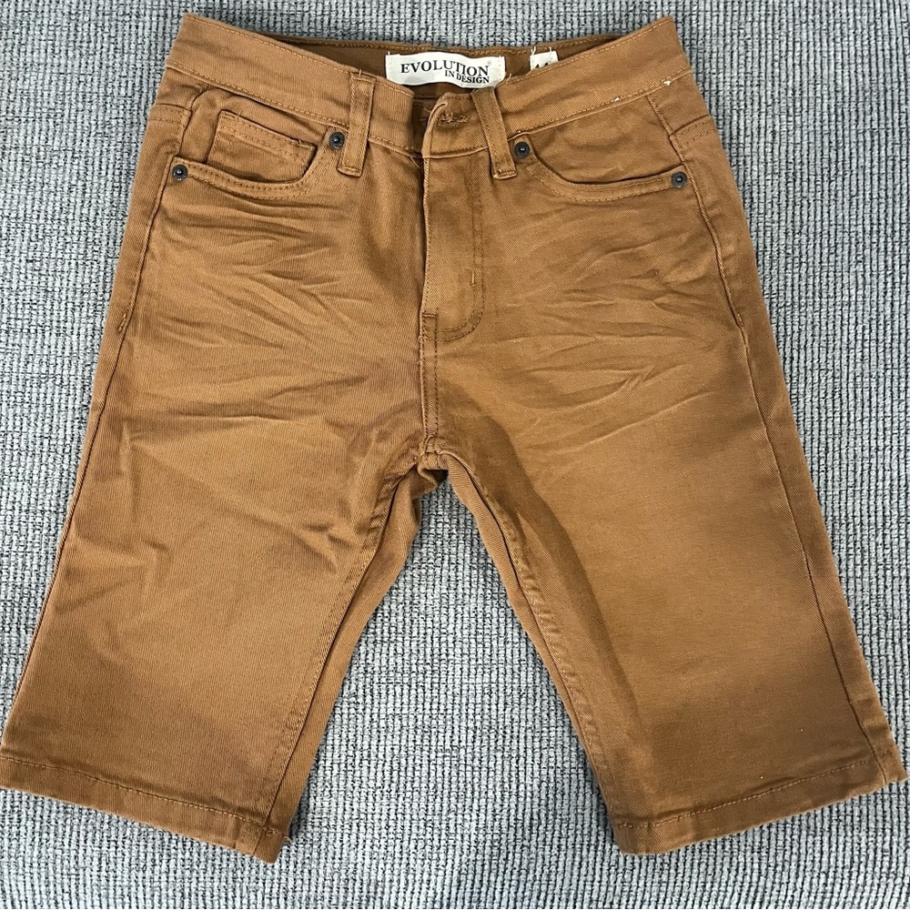 Tan Jean Shorts
